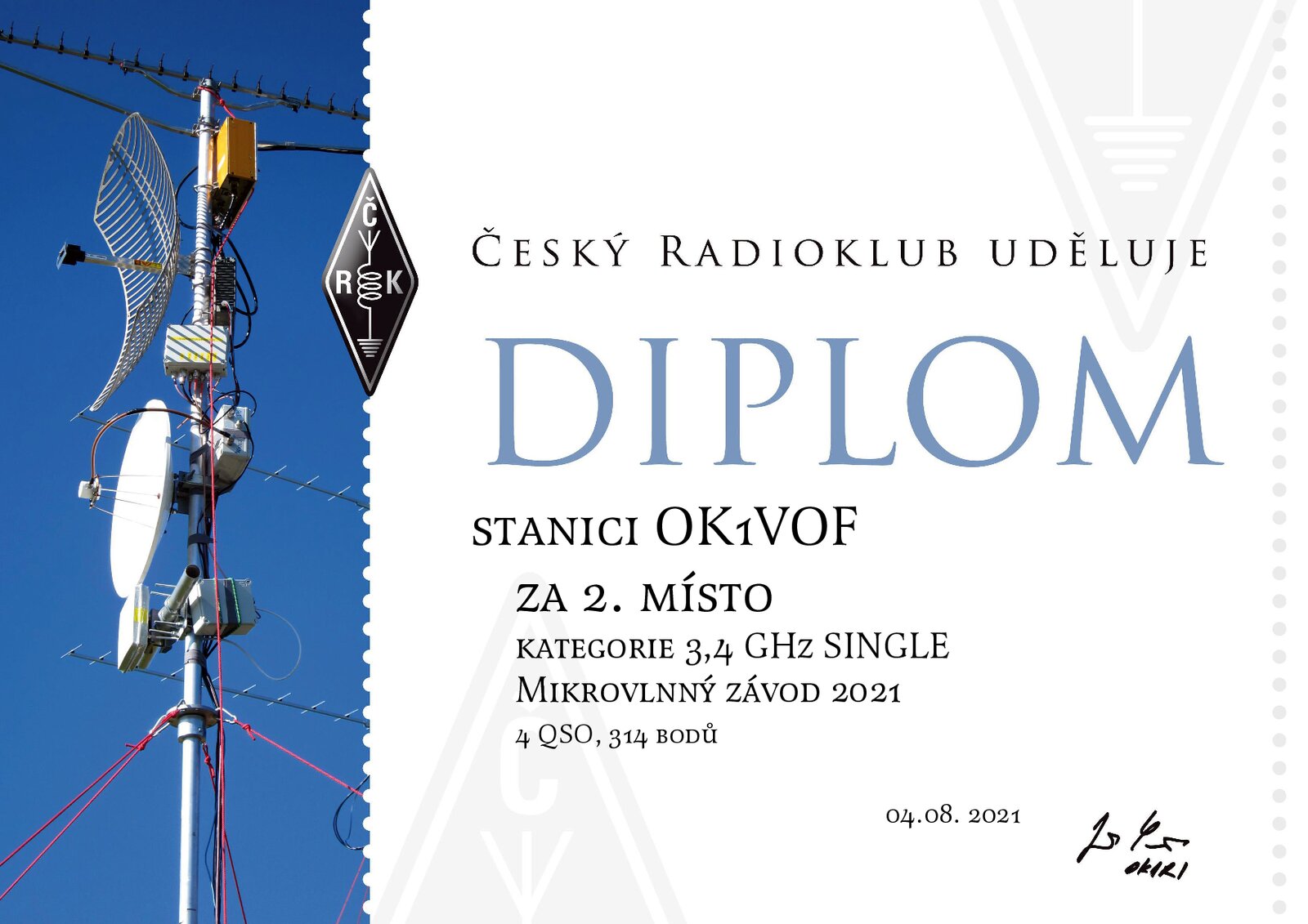 2021 Mikrovlny 3.4 GHz 2. misto